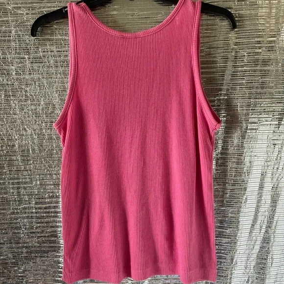 Pink Ribbed Tank Top - Picture 6 of 6